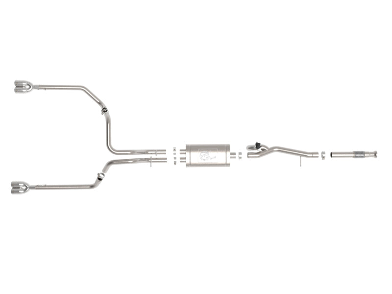 Load image into Gallery viewer, aFe Gemini XV 3in 304 SS Cat-Back Exhaust w/ Cutout 19-21 GM Silverado/Sierra 1500 V8- w/ Black Tips
