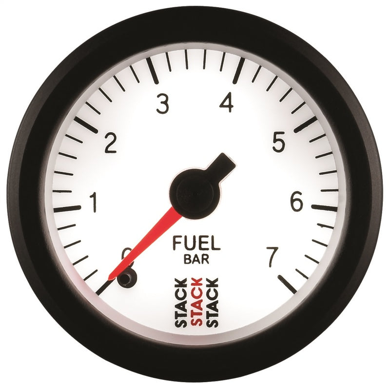 Load image into Gallery viewer, Autometer Stack 52mm 0-7 Bar M10 Male Pro Stepper Motor Fuel Pressure Gauge - White
