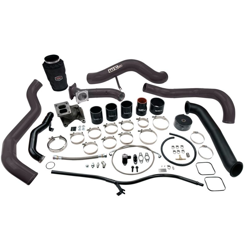 Load image into Gallery viewer, Wehrli 01-04 Chevrolet 6.6L LB7 Duramax S300 Turbo Install Kit (No Turbo) - Shocker Yellow
