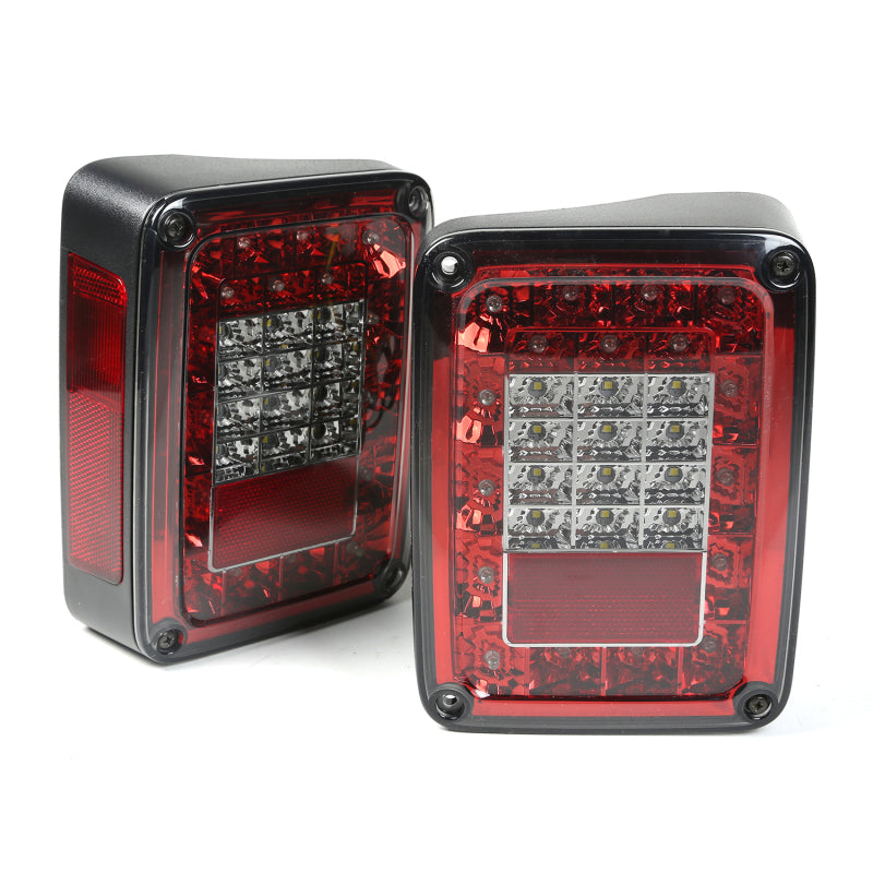 Load image into Gallery viewer, Rugged Ridge Led Tail Light Set Smoke 07-18 Jeep Wrangler
