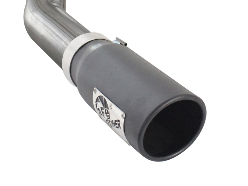 Load image into Gallery viewer, aFe MACHForce XP Exhausts Cat-Back SS 409 EXH  Wrinkle Black CB Ford F-150 11-12 V6-3.5L (tt)
