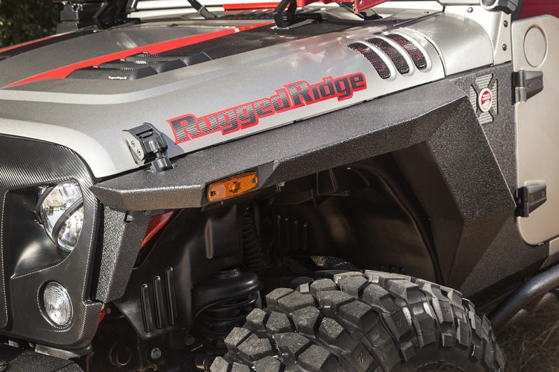Load image into Gallery viewer, Rugged Ridge XHD Front Armor Fenders Pair 07-18 Jeep Wrangler JK/JKU
