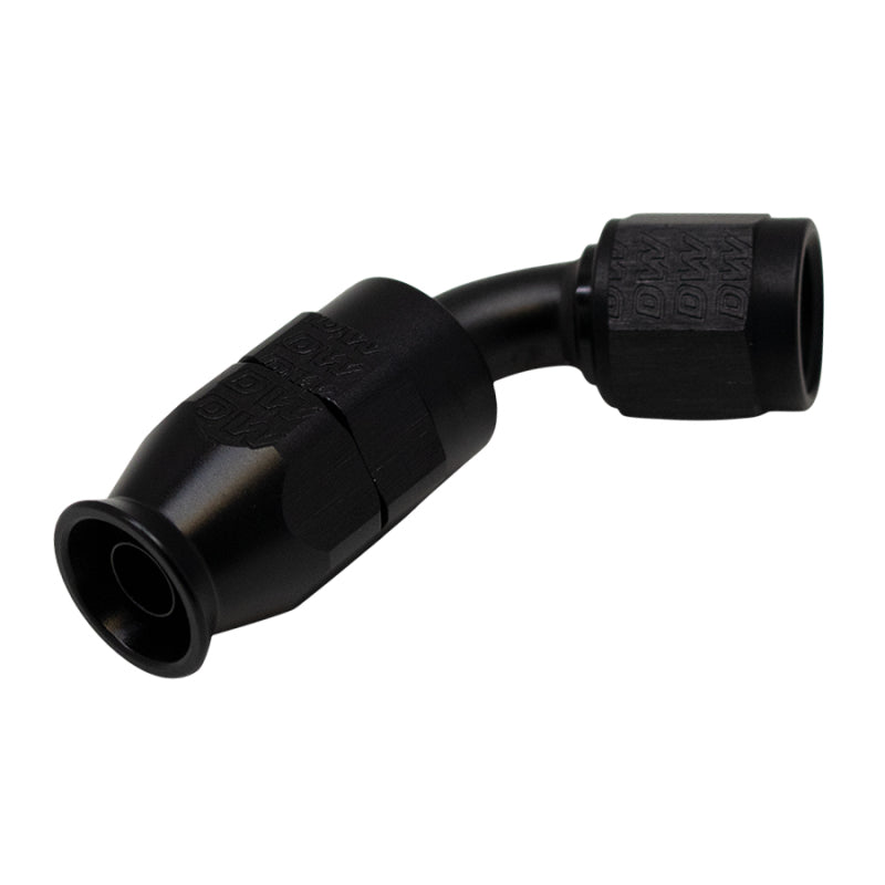 Load image into Gallery viewer, DeatschWerks 6 AN Female Flare Swivel 60-Degree Hose End PTFE - Anodized Matte Black
