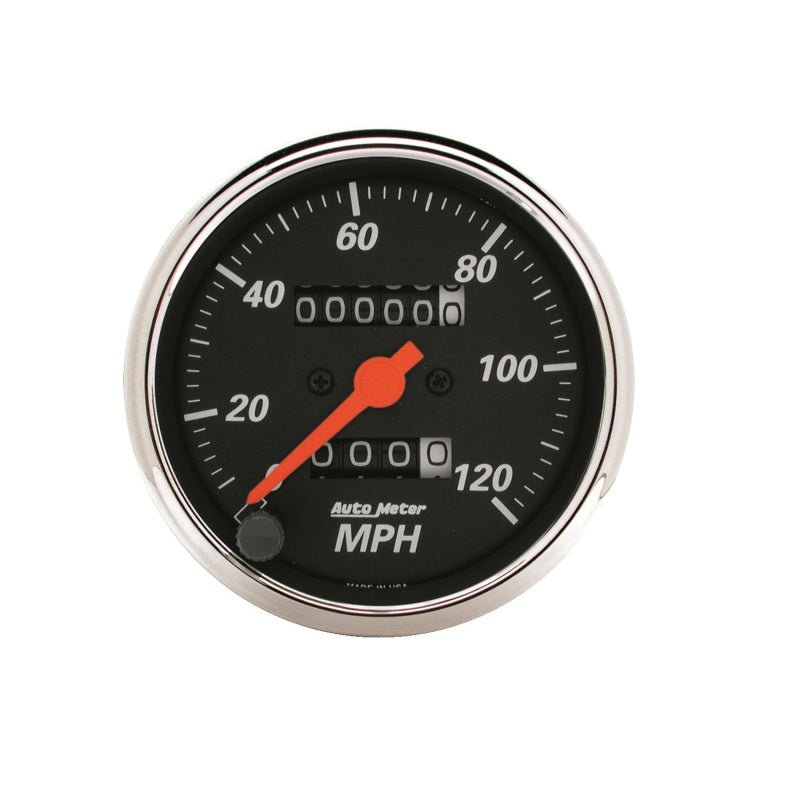 Load image into Gallery viewer, AutoMeter Gauge Speedometer 3-1/8in. 120MPH Mechanical Designer Black
