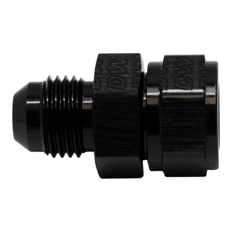 Load image into Gallery viewer, DeatschWerks 6AN Male Flare to Fuel Pump Outlet Barb Adapter - Anodized Matte Black
