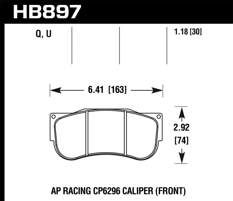 Load image into Gallery viewer, Hawk DTC-70 AP Racing CP6269 Race Brake Pads

